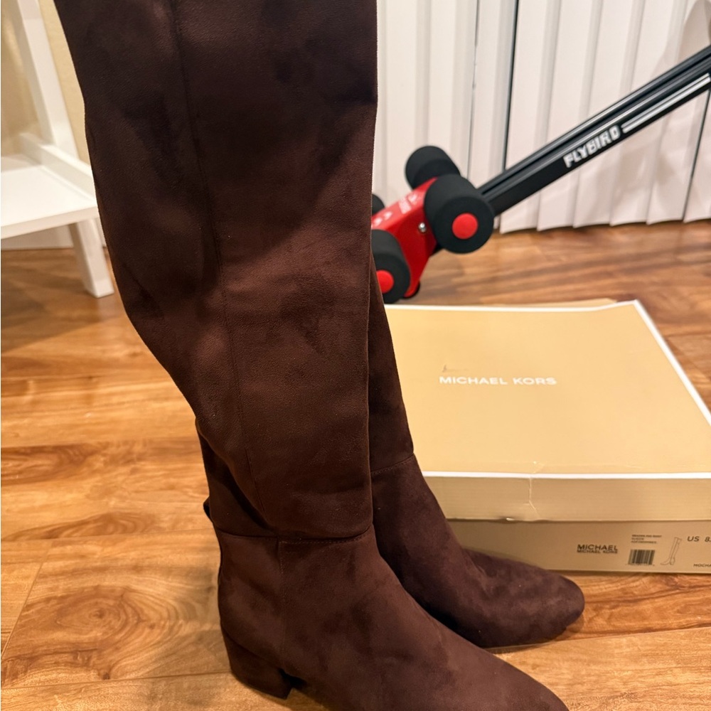 Michael Kors Dark Brown Suede Boots